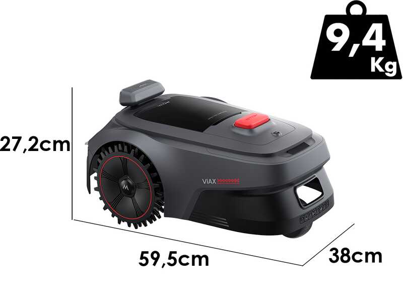 Robottiruohonleikkurin sivuprofiili