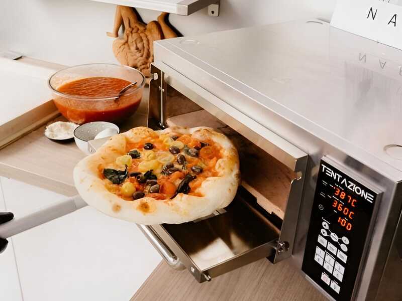 Pizzauunin digitaalinen näyttö