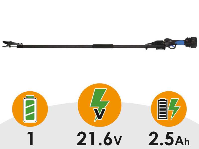 VESCO X37AF - Forbice elettrica su asta a batteria - 160 cm - 2x 21.6V 2.5Ah
