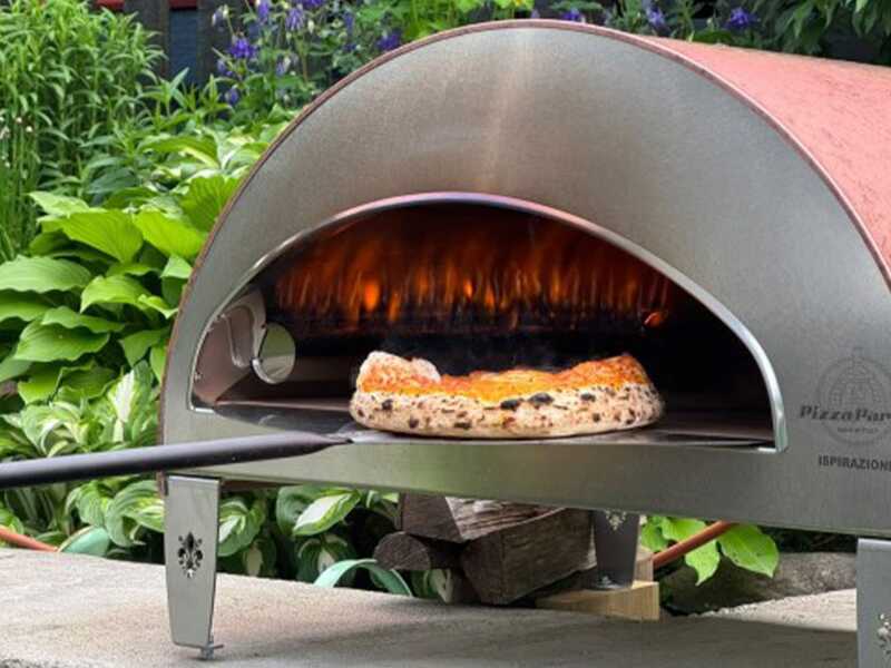 Pizza Party Ispirazione - Forno a gas per pizza da esterno - Camera di cottura 60x70 cm - Piano cottura in refrattario