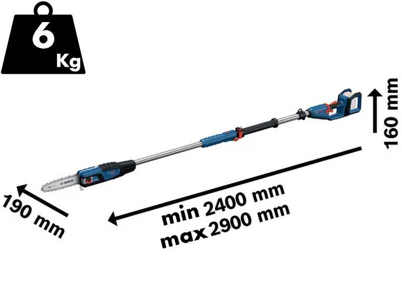 Bosch Professional GKE 18V-25T - Potatore elettrico a batteria su asta telescopica -18V 8Ah - Nuovo caricatore GAL 12V/18V-80 PRO