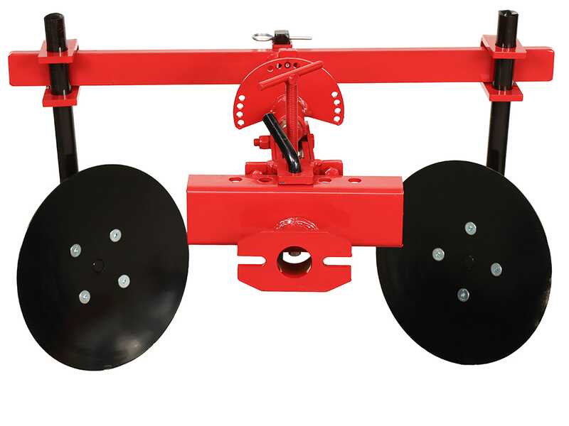 Arginatore a dischi AS2-5D con attacco a due bulloni registrabile e barra portattrezzi - Per motocoltivatori da 6-10HP