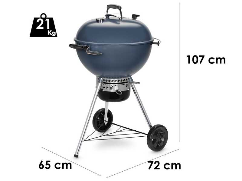 OUTLET - PICCOLI DIFETTI ESTETICI - Weber Master Touch GBS C-5750 Slate Blue - Barbecue a carbone