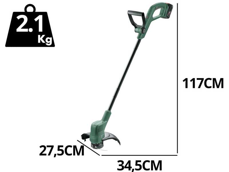 Bosch EasyGrassCut 18-260 - Tagliabordi a batteria - 18V 2.5Ah + in omaggio 1 batteria 18V 2.5Ah e caricatore AL 18V-20