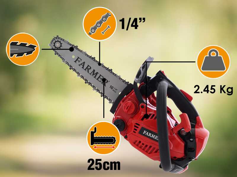 FARMER FA2610CA - Motosega da potatura a scoppio - Lama carving da 25 cm