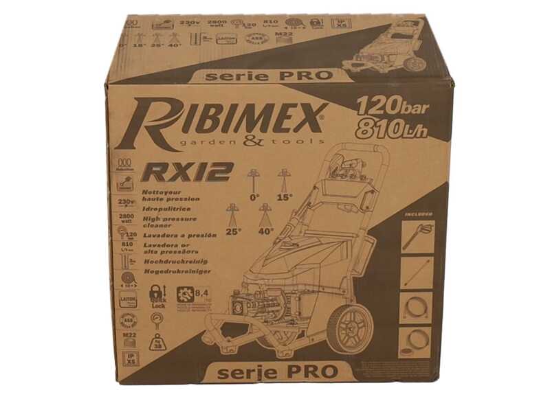 Ribimex RX12 - Idropulitrice acqua fredda - 120 bar 810 l/h