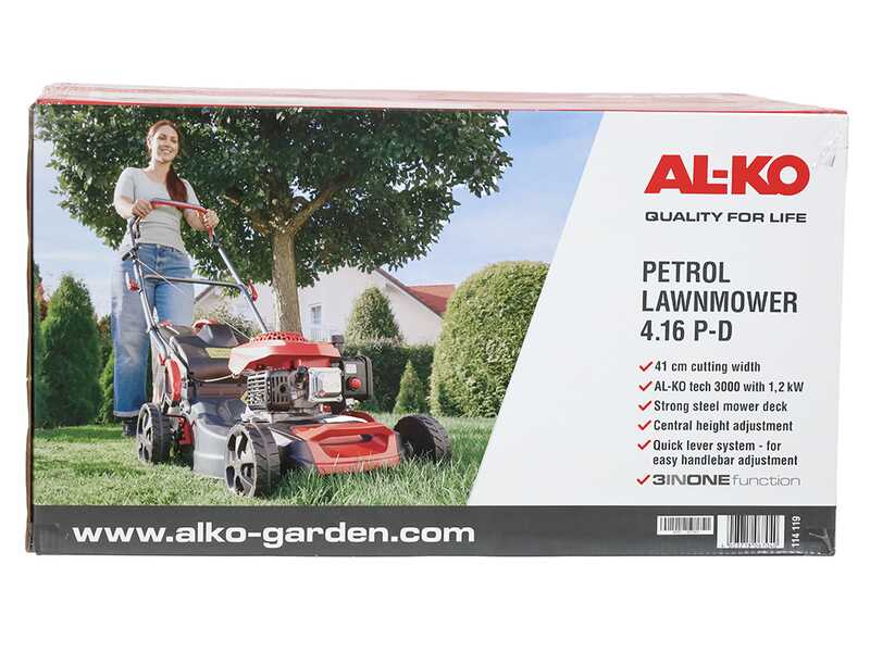 Al-Ko Easy 4.16 P-D - Tagliaerba a scoppio - 3 in 1 - Motore AL-KO Tech 3000 da 79,8cc