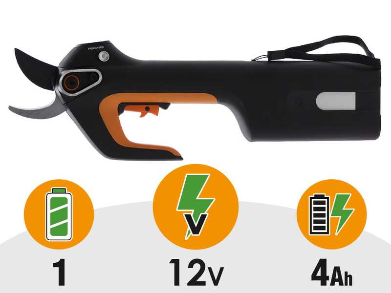 Fiskars ePruner L Bypass - Forbice elettrica da potatura - IN REGALO 1 BATTERIA DA 12V 4Ah!