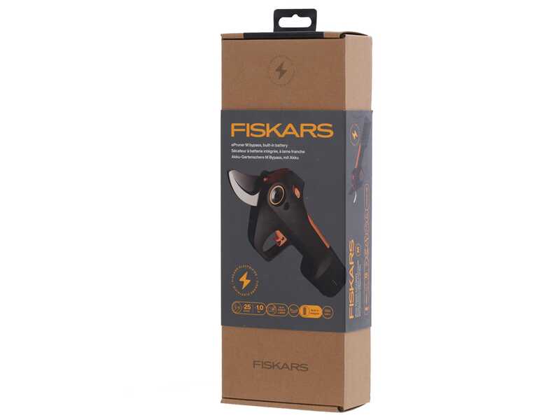 Fiskars ePruner L Bypass - Forbice elettrica da potatura - Diametro di taglio 30mm - SENZA BATTERIA E CARICABATTERIE