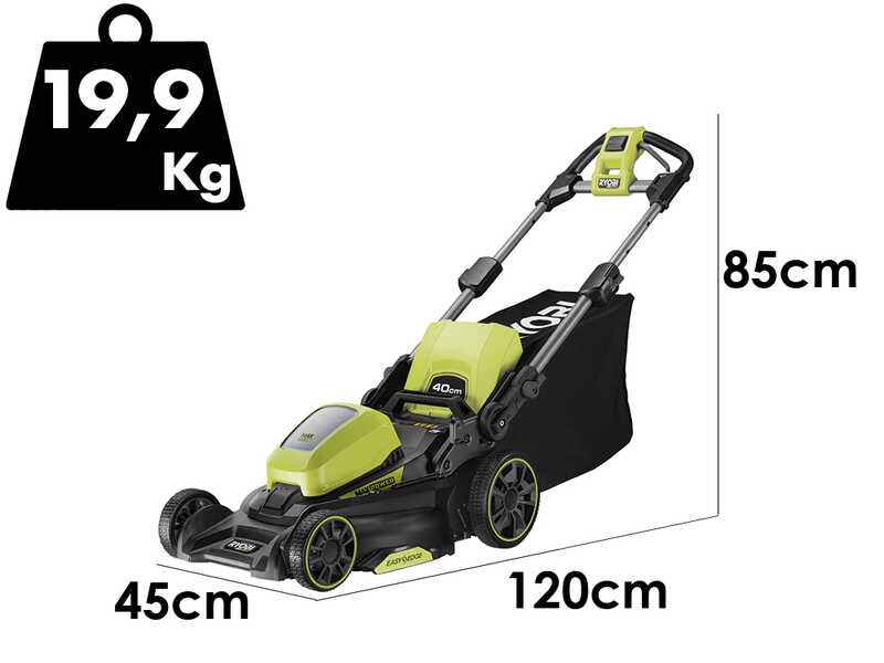Ryobi RY36LM40A-140 - Tagliaerba a batteria - MAX POWER 36V/4Ah - Taglio 40 cm