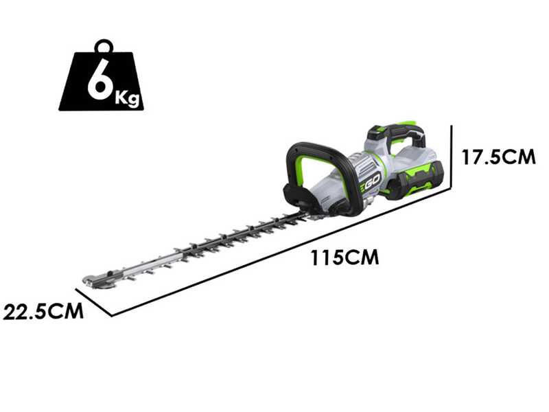 EGO HT 6510 E - Tagliasiepi a batteria brushless lama da 65 cm - 56V / 5Ah