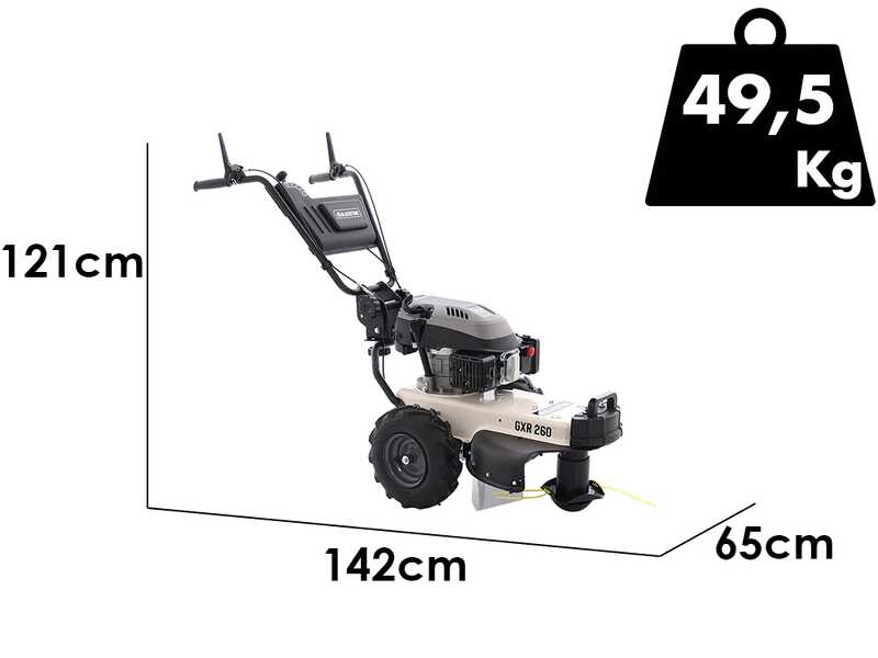 BlackStone GXR 260 - Decespugliatore a ruote a benzina 4 tempi semovente