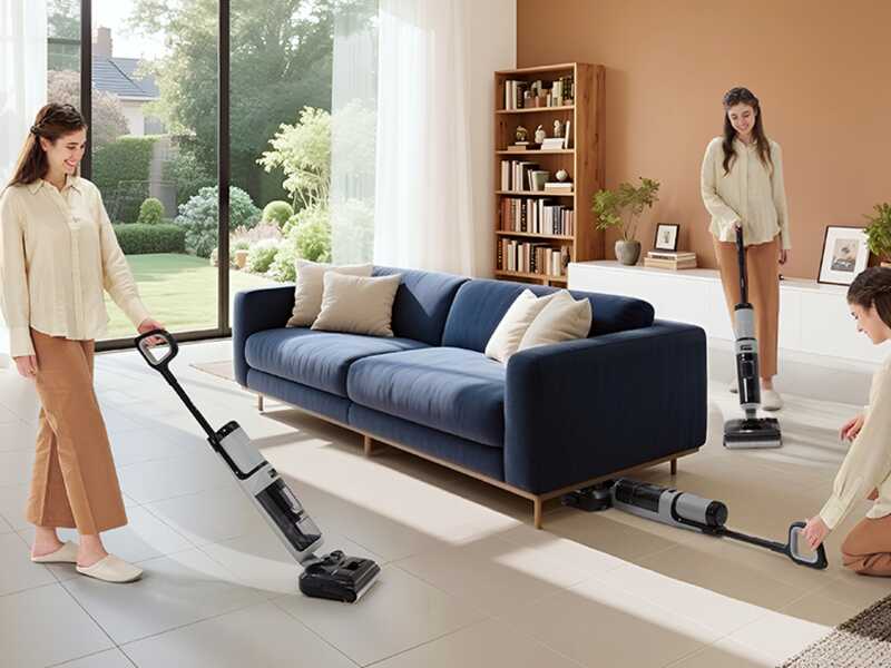 Tineco Floor One i5 Stretch Plus - Lavapavimenti a batteria - 3 in 1: lava, asciuga e aspira
