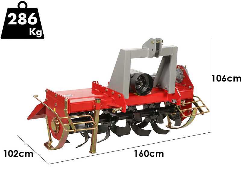GeoTech Pro HRT-135 - Zappatrice per trattore serie media - Attacco fisso