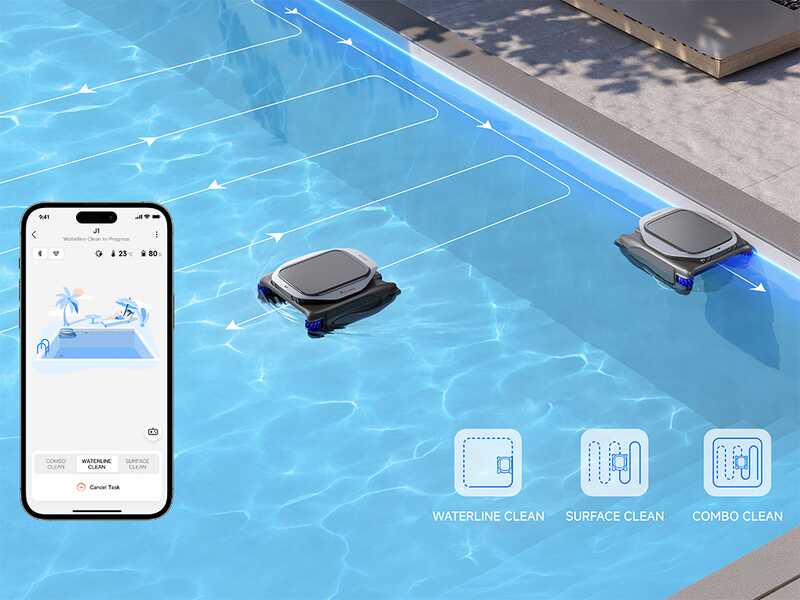Dreame J1 - Robot per pulire piscina a batteria - Gestione Tramite App