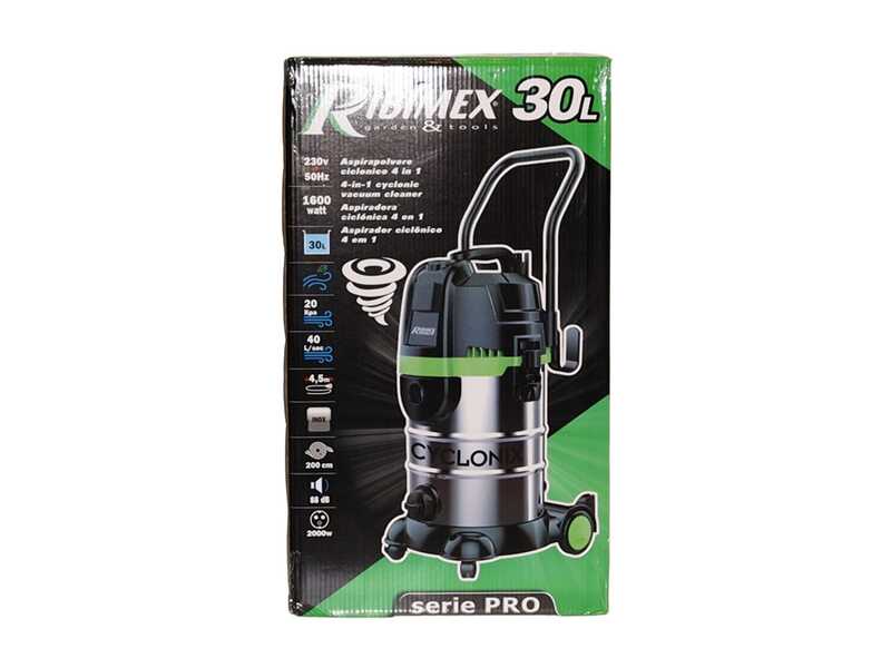 Ribimex Cyclonix - Bidone aspiratutto multifunzione 4 in 1 - 30 L - 1600W