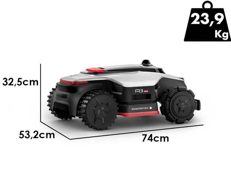 Robottiruohonleikkurin sivuprofiili