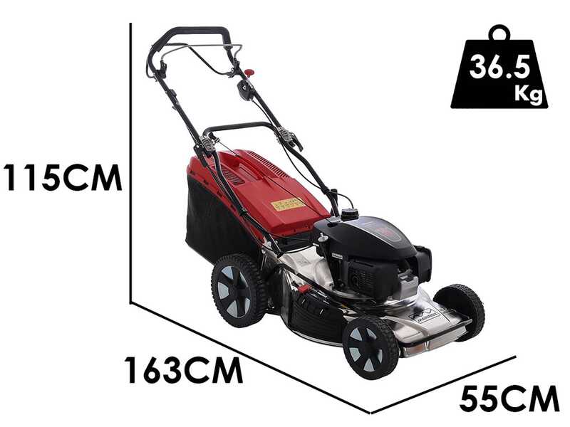 Marina Systems MX 55 SH 3V - Rasaerba a scoppio trazionato - Motore Honda GCVx 200 - Acciaio INOX