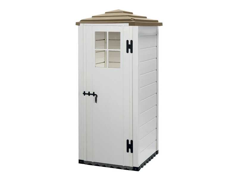 OUTLET - PICCOLI DIFETTI ESTETICI - Garofalo Tuscany Evo 80 Pagoda - Casetta porta attrezzi - Con finestra - 82.5x82.5x198 cm