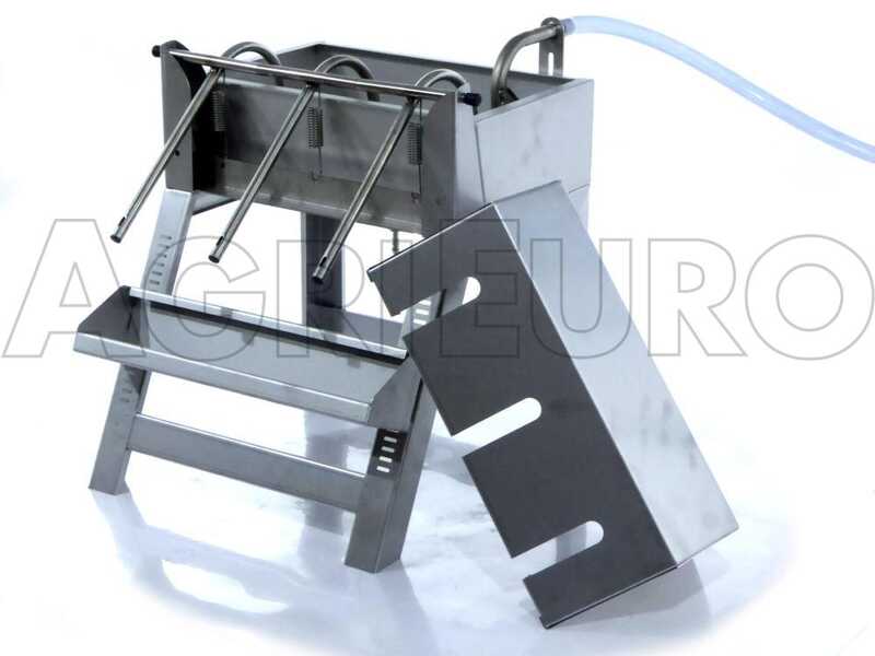 OUTLET - DIFETTI ESTETICI - Enotecnica Pillan 3B INOX - Riempitrice manuale a 3 attacchi con beccucci serbatoio e struttura in acciaio inox
