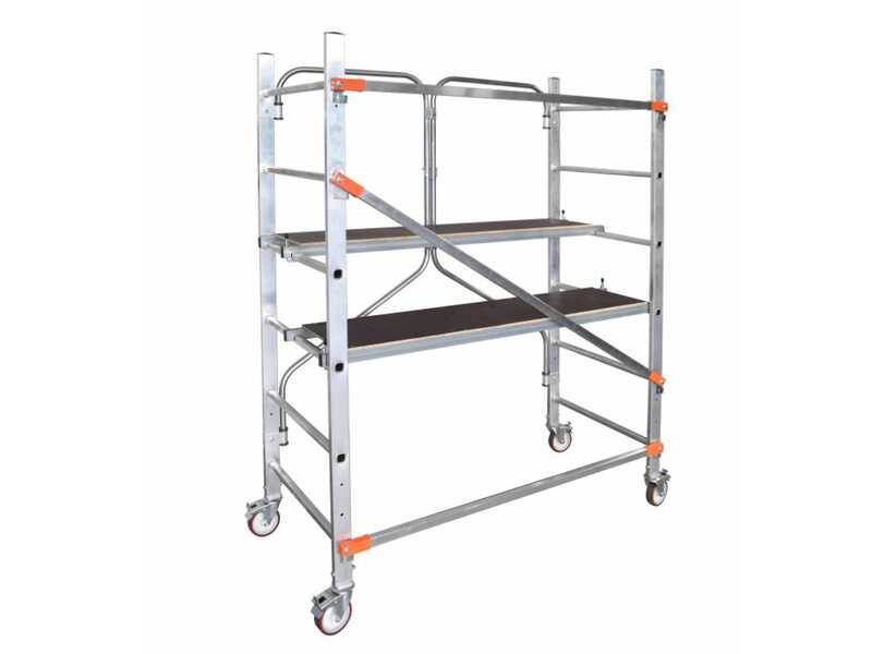 Gierre Flecto Pro - Trabattello in alluminio - Pieghevole - Altezza 1.95 m