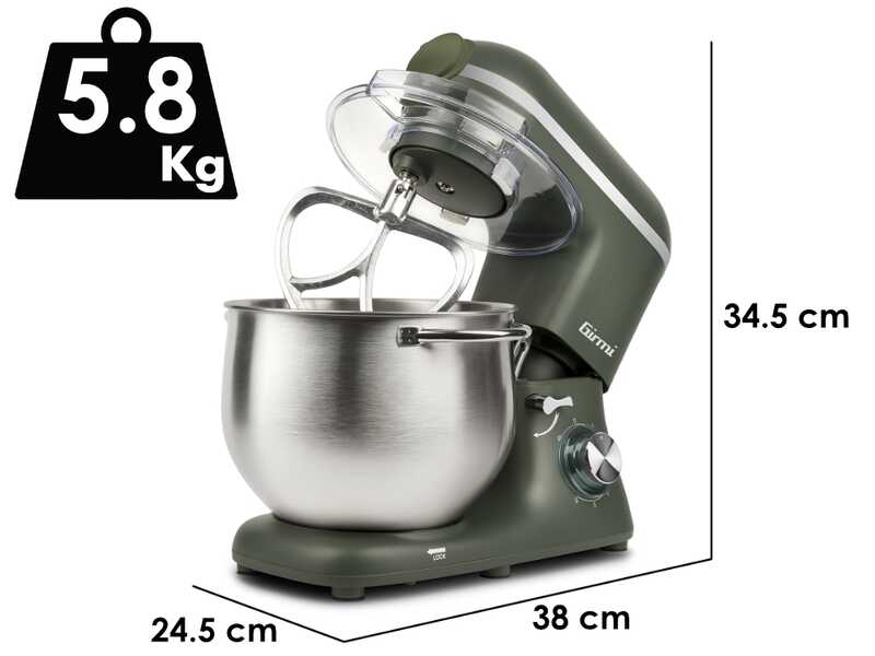 Girmi Gastronomo Plus IM5003 - Impastatrice Planetaria - Vasca da 8 litri