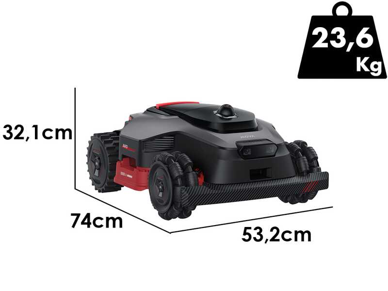 Robottiruohonleikkurin sivuprofiili