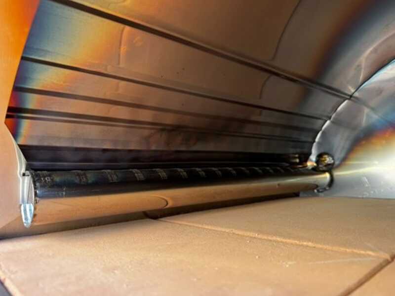 Pizza Party Emozione Perla - Forno a gas per pizza da esterno - Camera di cottura 40x70 cm - Piano cottura in refrattario