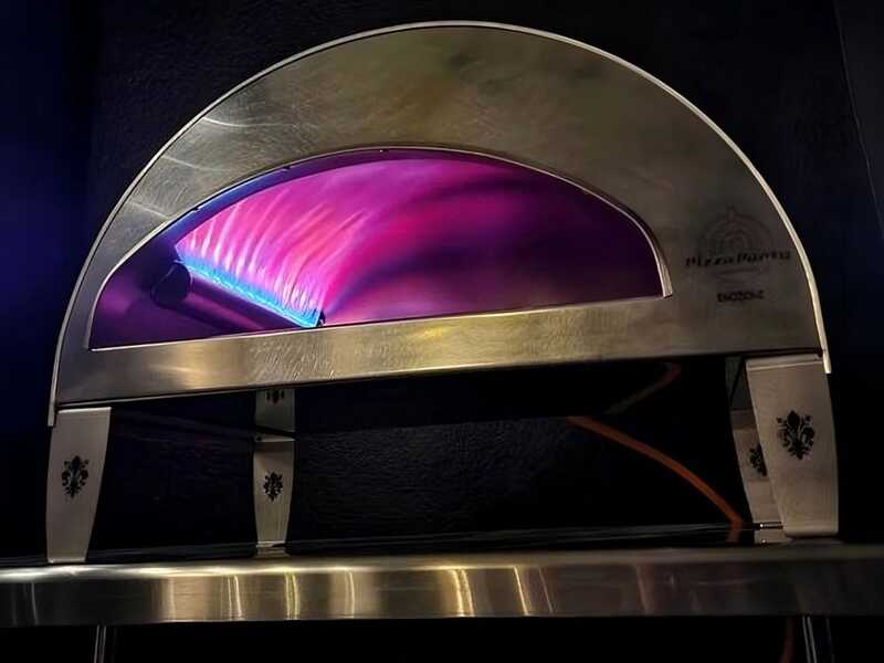 Pizza Party Emozione Acquamarina - Forno a gas per pizza da esterno - Camera di cottura 40x70 cm - Piano cottura in refrattario
