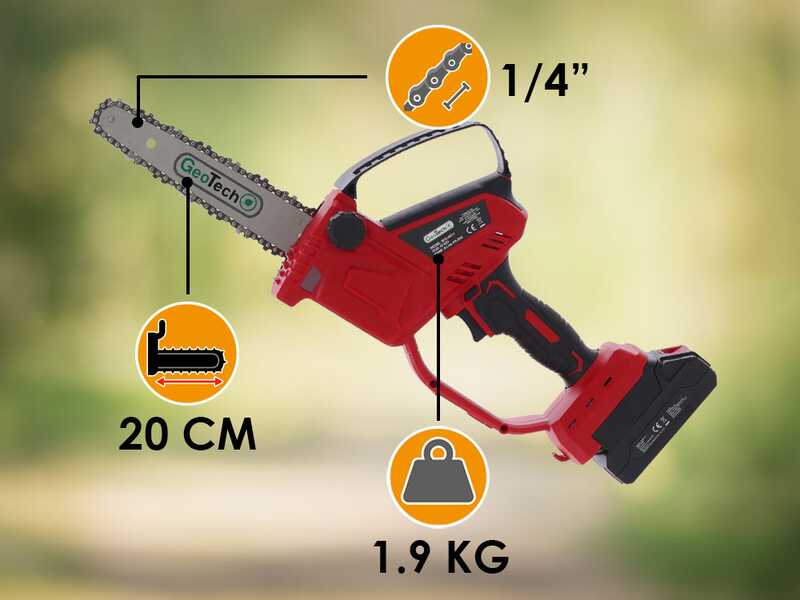 GeoTech X-Line PS-20V - Potatore manuale a batteria - 20V 2Ah