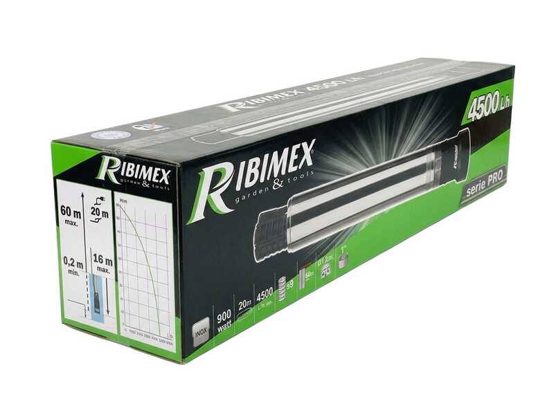 Ribimex PRPVC900AUTO - Pompa sommersa per pozzi - 900W - Acque chiare