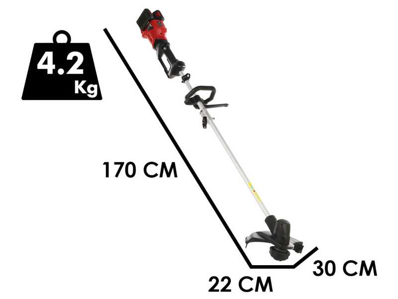 Geotech X-Line BC-40V - Decespugliatore a batteria - 40V - SENZA BATTERIA E CARICABATTERIE