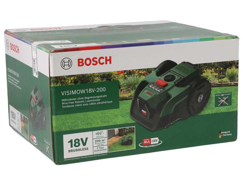 Bosch VISIMOW18V-200 - Robot Tagliaerba - Senza impianto - SENZA BATTERIE E CARICABATTERIE