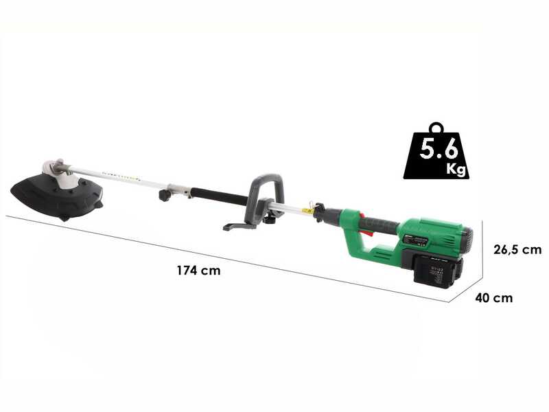 OUTLET - UTILIZZATO PER PROVA - Ribimex PRBAT20-DEBTSB - Decespugliatore a batteria - 40V - SENZA BATTERIE E CARICABATTERIE