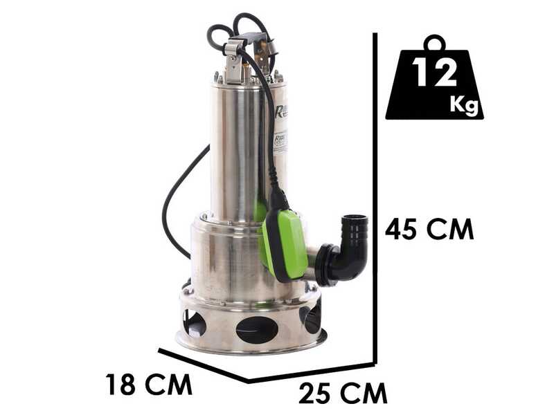 Ribimex PRPVC552V - Pompa sommersa elettrica per acque scure - 550 W