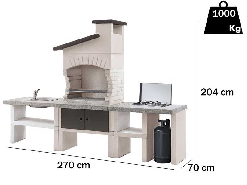 Palazzetti Guanaco 2 - Cucina per esterno in muratura
