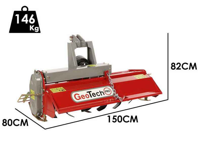 GeoTech Pro LRT 125 - Zappatrice per trattore serie leggera - Spostamento manuale