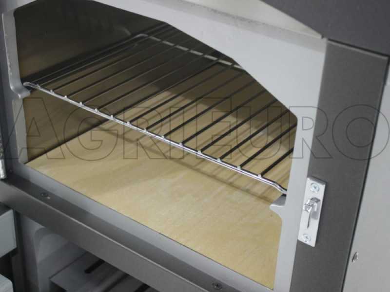 Forno a legna da esterno Minimus 50 Mini EXT in acciaio - Tetto rosso