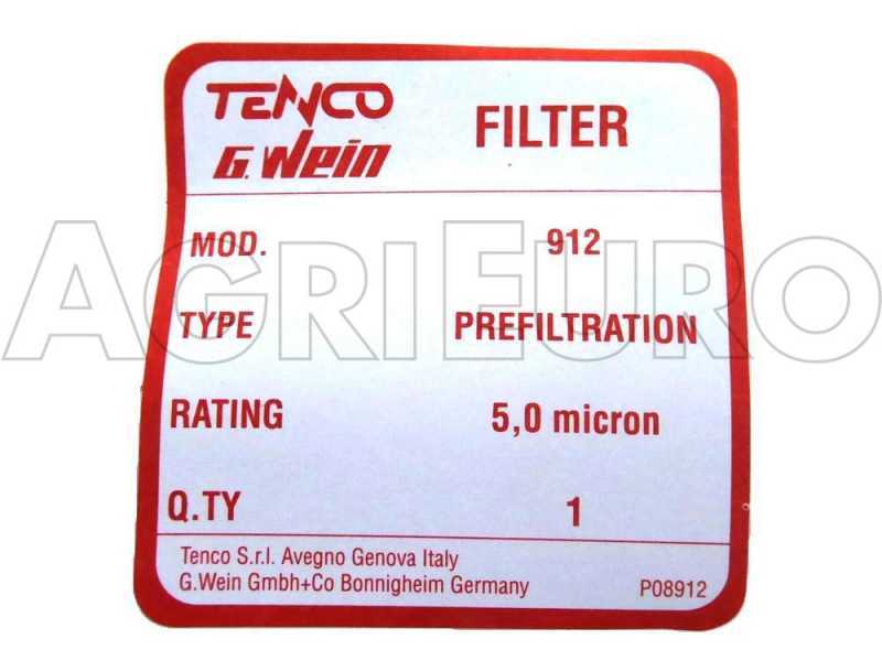 Cartuccia filtro per vini rossi 5.0 &micro;m per Enolmatic Tandem - Prefiltraggio  e sgrossatura