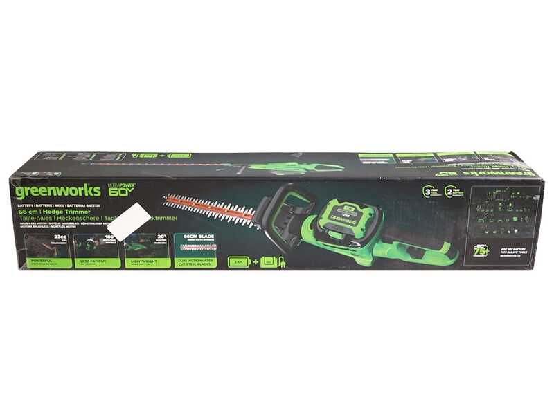 Greenworks HT6606R - Tagliasiepi a batteria - Lama da 66 cm - SENZA BATTERIE E CARICABATTERIE
