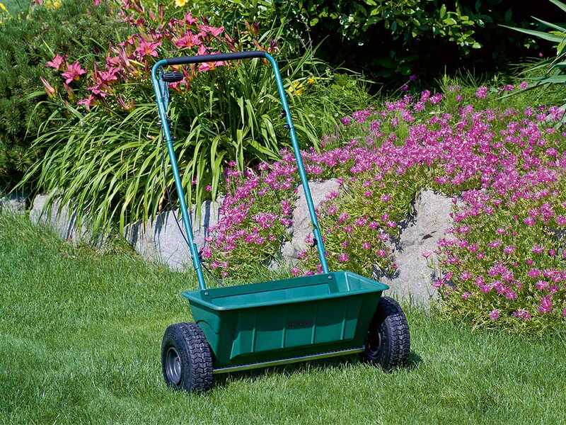 Stocker 3915 - Carrello spandiconcime - Seminatrice a spinta - Capacit&agrave; 27 Kg
