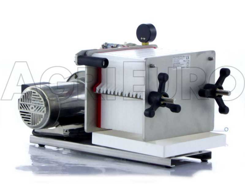 Enotecnica Pillan AF14 - Filtro per vino a cartoni e piastre 20x20 - pompa enologica-telaio/pompa acciaio INOX