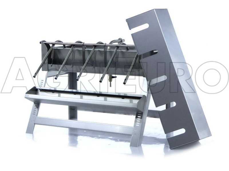 Enotecnica Pillan 5B INOX - Riempitrice manuale a 5 attacchi con beccucci serbatoio e struttura in acciaio inox