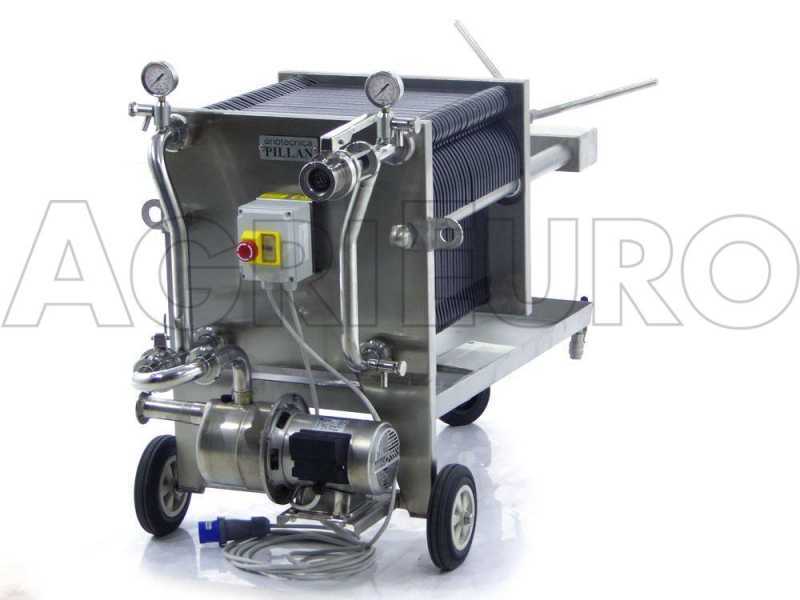 Enotecnica Pillan FC43 - Filtro professionale per cantina FC43 da 30 cartoni 40x40 cm - telaio/pompa acciaio INOX