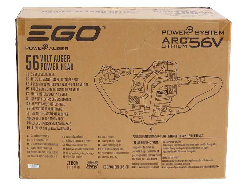 Ego PHA7400E - Trivella a batteria - 56V 5Ah - PUNTA NON INCLUSA - Tagliasiepi in omaggio!