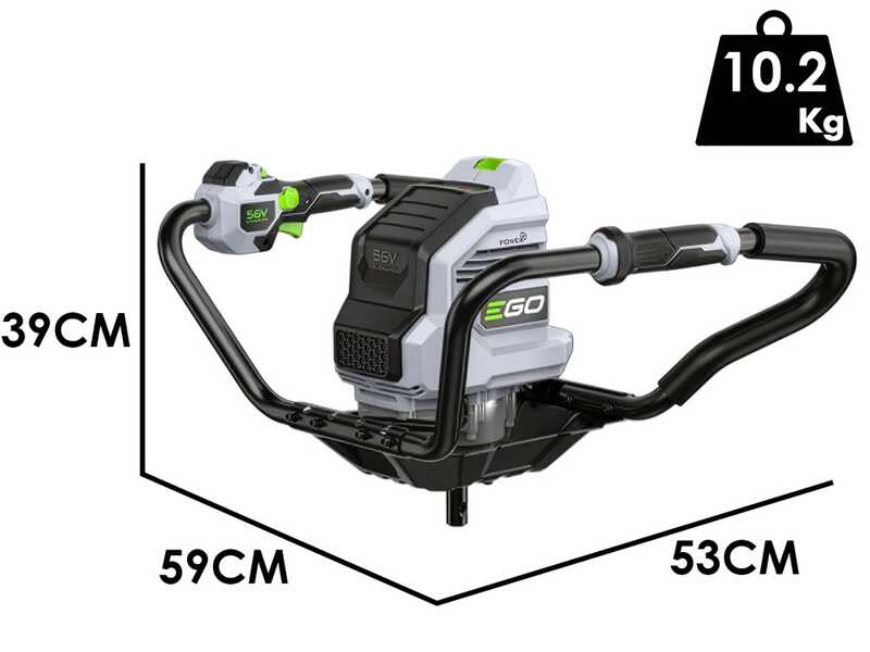 Ego PHA7400E - Trivella a batteria - 56V 5Ah - PUNTA NON INCLUSA - Tagliasiepi in omaggio!