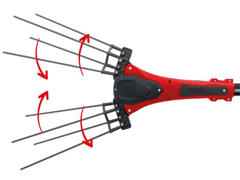 Aima Giulia Cordless - Abbacchiatore elettrico 250cm a batteria al litio 2x 21V 9Ah - Asta fissa in carbonio