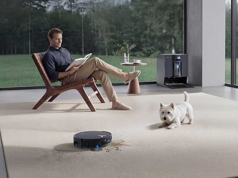 Ecovacs DEEBOT X12 OmniCyclone - Robot aspirapolvere e lavapavimenti - Stazione automatica e OZMO Roller 3.0
