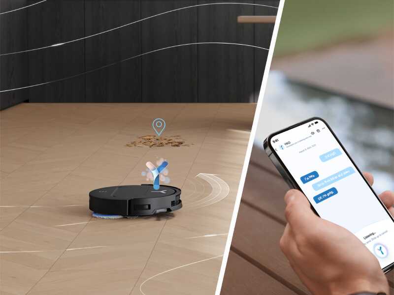 Ecovacs DEEBOT T50 OMNI Gen3 Nero - Robot aspirapolvere e lavapavimenti - Stazione automatica e aspirazione 25.000 Pa
