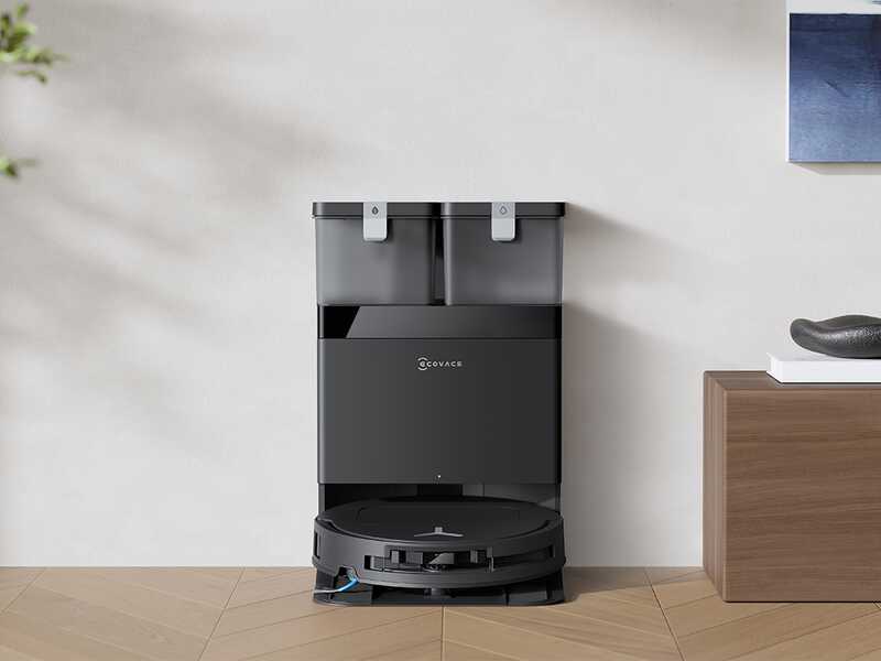 Ecovacs DEEBOT T50 OMNI Gen3 Nero - Robot aspirapolvere e lavapavimenti - Stazione automatica e aspirazione 25.000 Pa